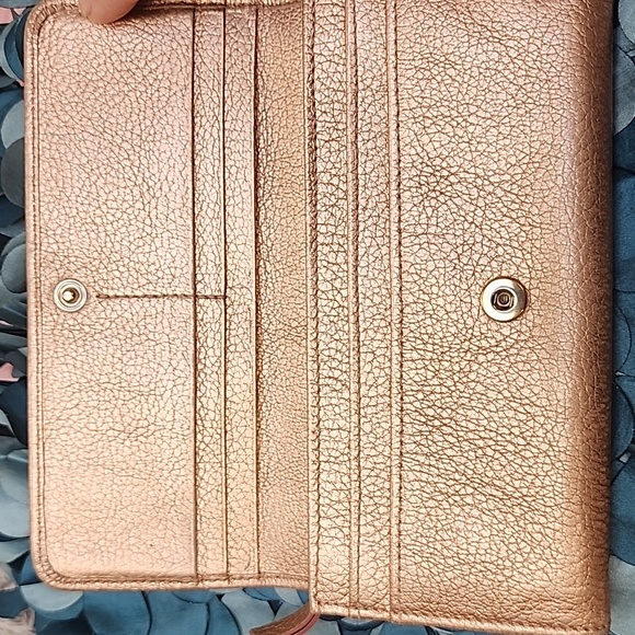 Jimmy Choo Star Studded Metallic Long Wallet in Rose Gold EUC - Picture 7 of 16